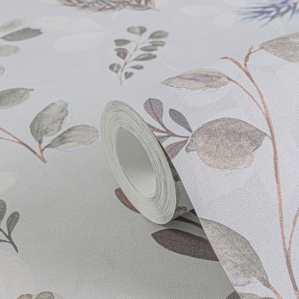 Premium Non-Woven Wallpaper Grey Floral