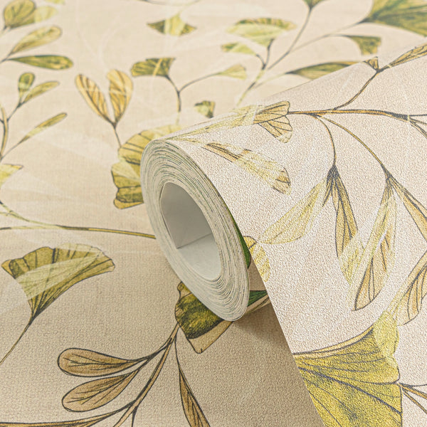 High-Quality Non-Woven Wallpaper Cream Floral