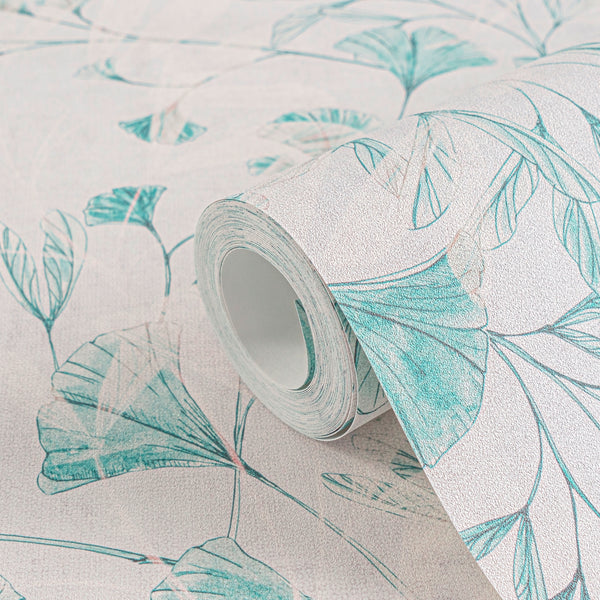 High-Quality Non-Woven Wallpaper Blue Floral