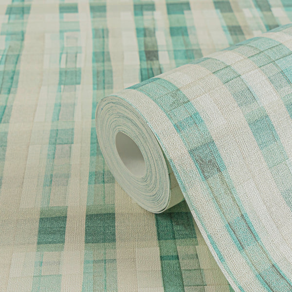 High-Quality Non-Woven Wallpaper Blue Graphic
