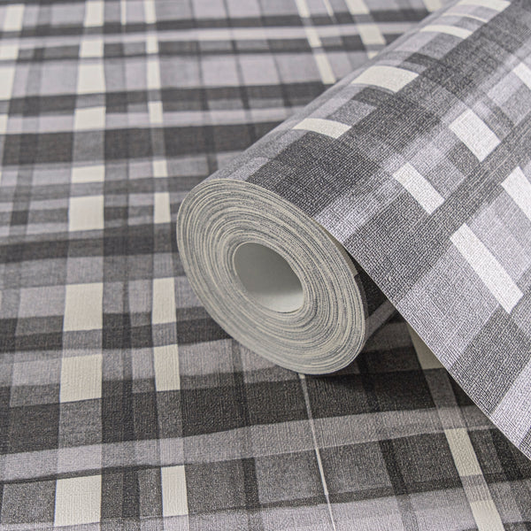 High-Quality Non-Woven Wallpaper Grey Graphic