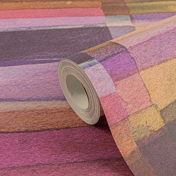 High-Quality Non-Woven Wallpaper Brown Stripe Wallpaper