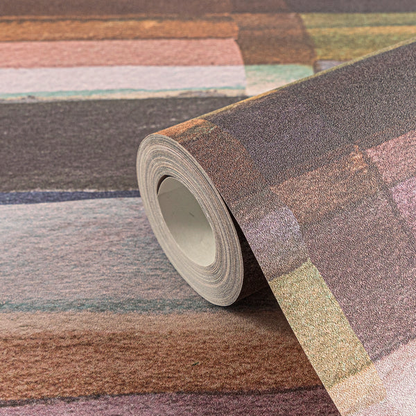 High-Quality Non-Woven Wallpaper Brown Stripe Wallpaper