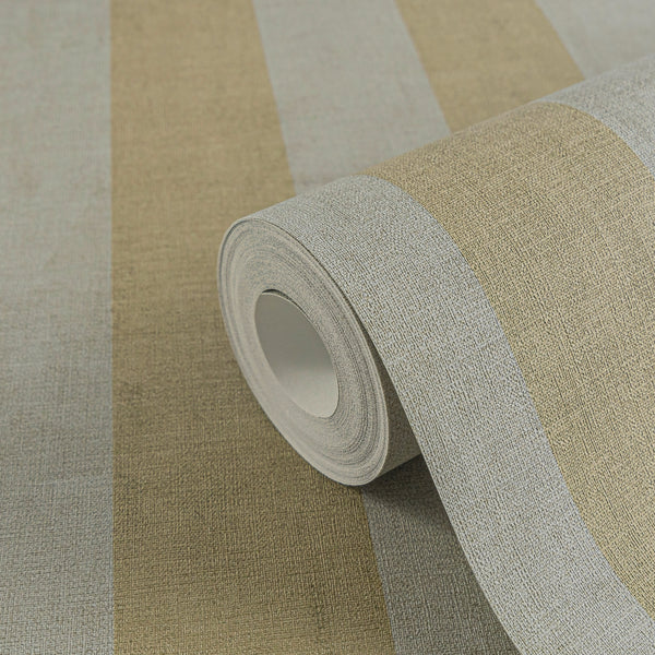 High-quality Non-woven Brown Striped Wallpaper