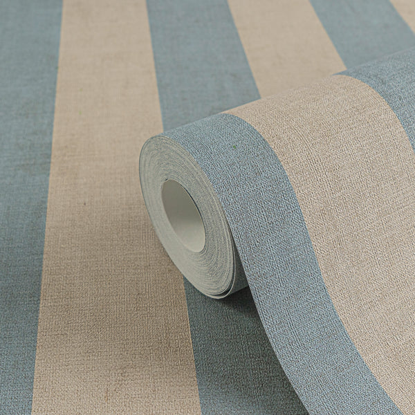 High-Quality Non-Woven Wallpaper Blue Stripe Wallpaper