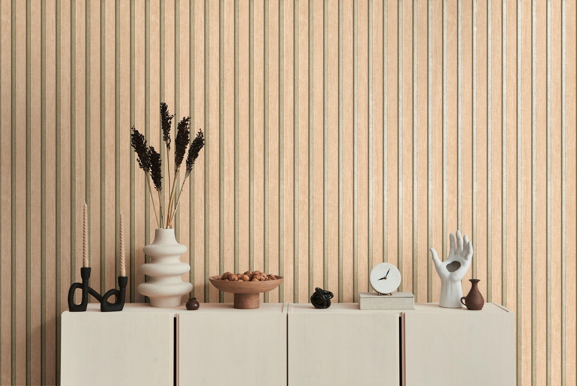 Hochwertige Tapete aus der Kollektion Hygge III in Braun