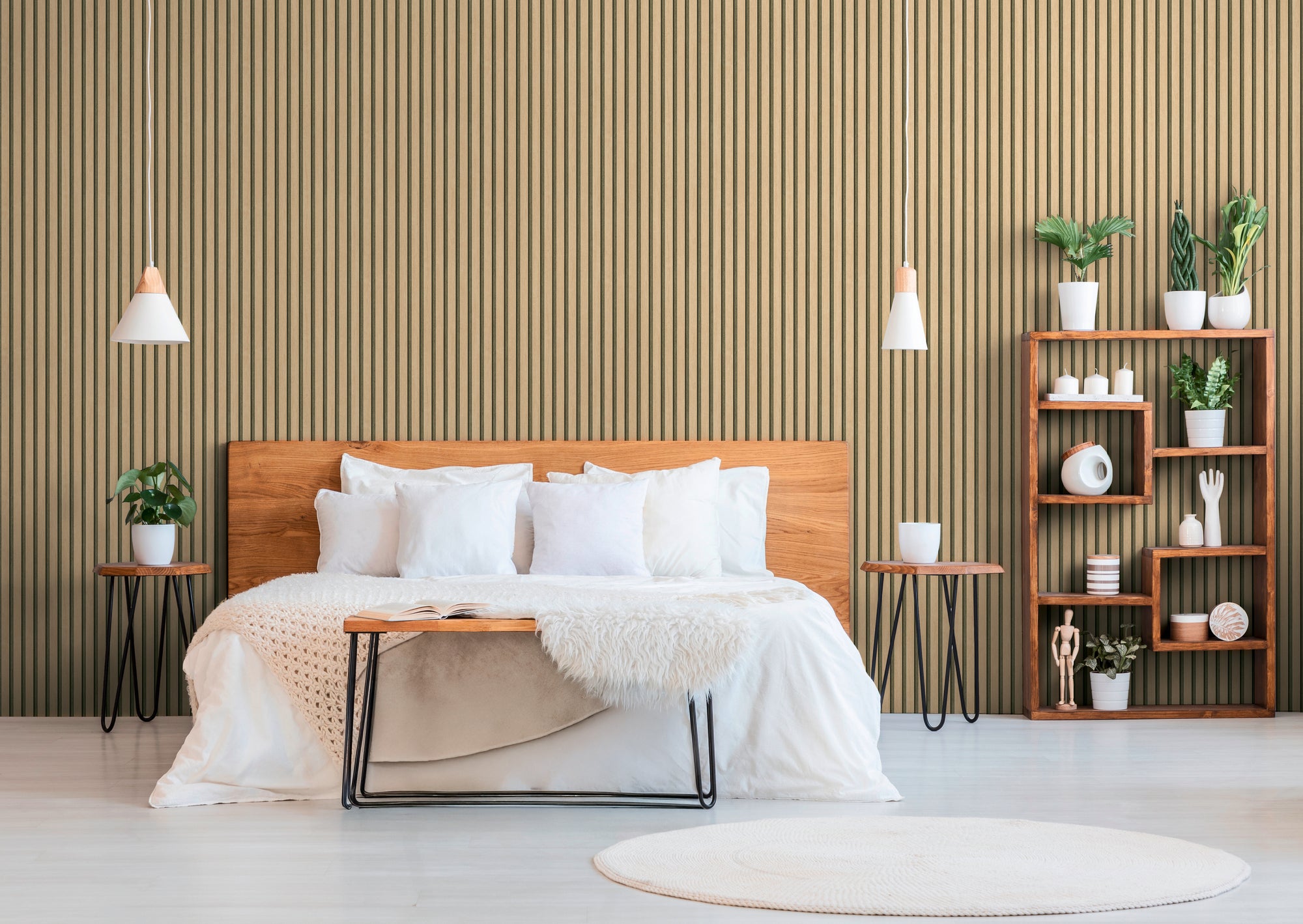 Hochwertige Tapete aus der Kollektion Hygge III in Braun