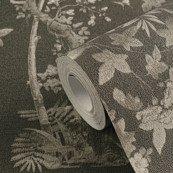 Papel pintado de alta calidad de la colección History of Art 2 en color negro. 