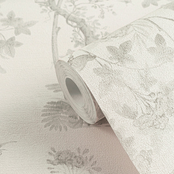 Papel pintado de alta calidad de la colección Historia del Arte 2 en color gris. 