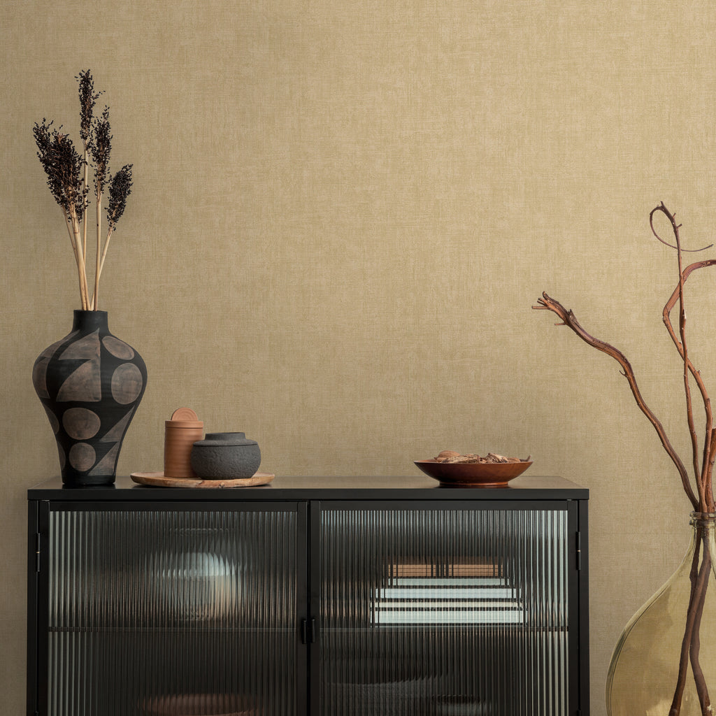 Cuba II-Vliestapete Vinyltapete Braun Unitapete