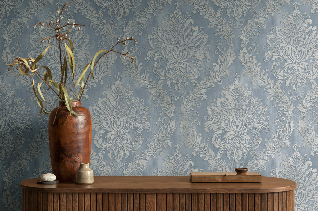 Hochwertige Tapete aus der Kollektion History of Art 2 in Blau