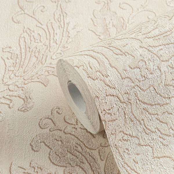 Hochwertige Vliestapete Beige Romantisch