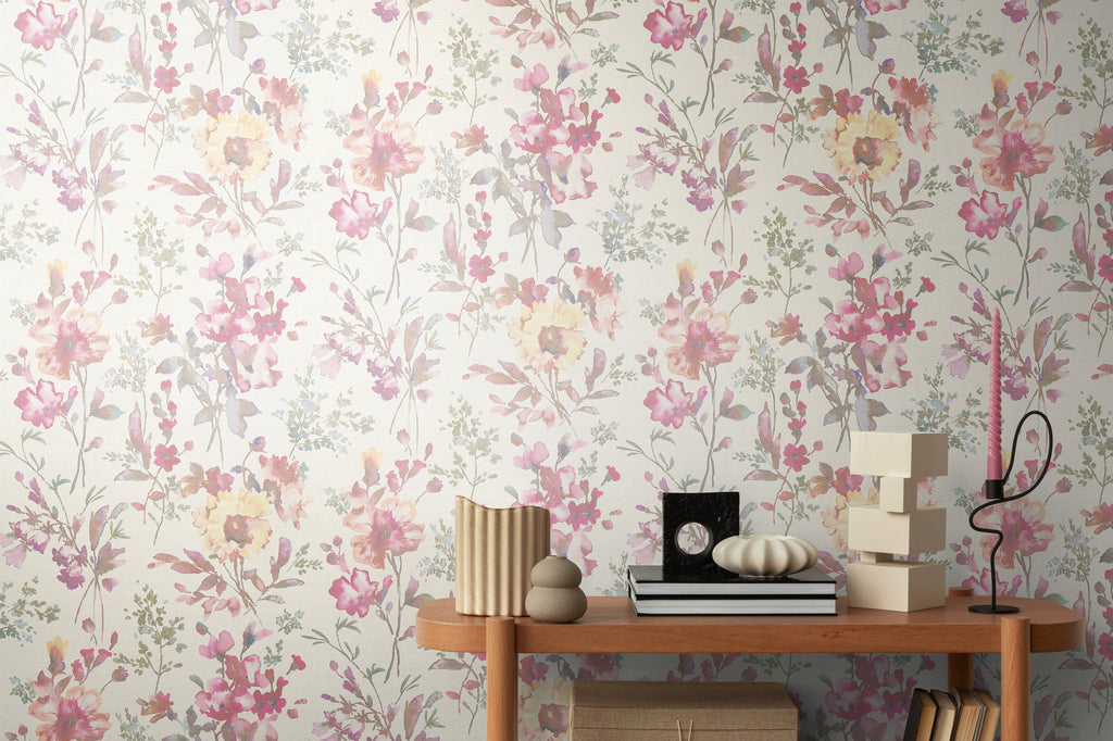 Hochwertige  Tapete aus der Kollektion CosmoLiving in Weiß