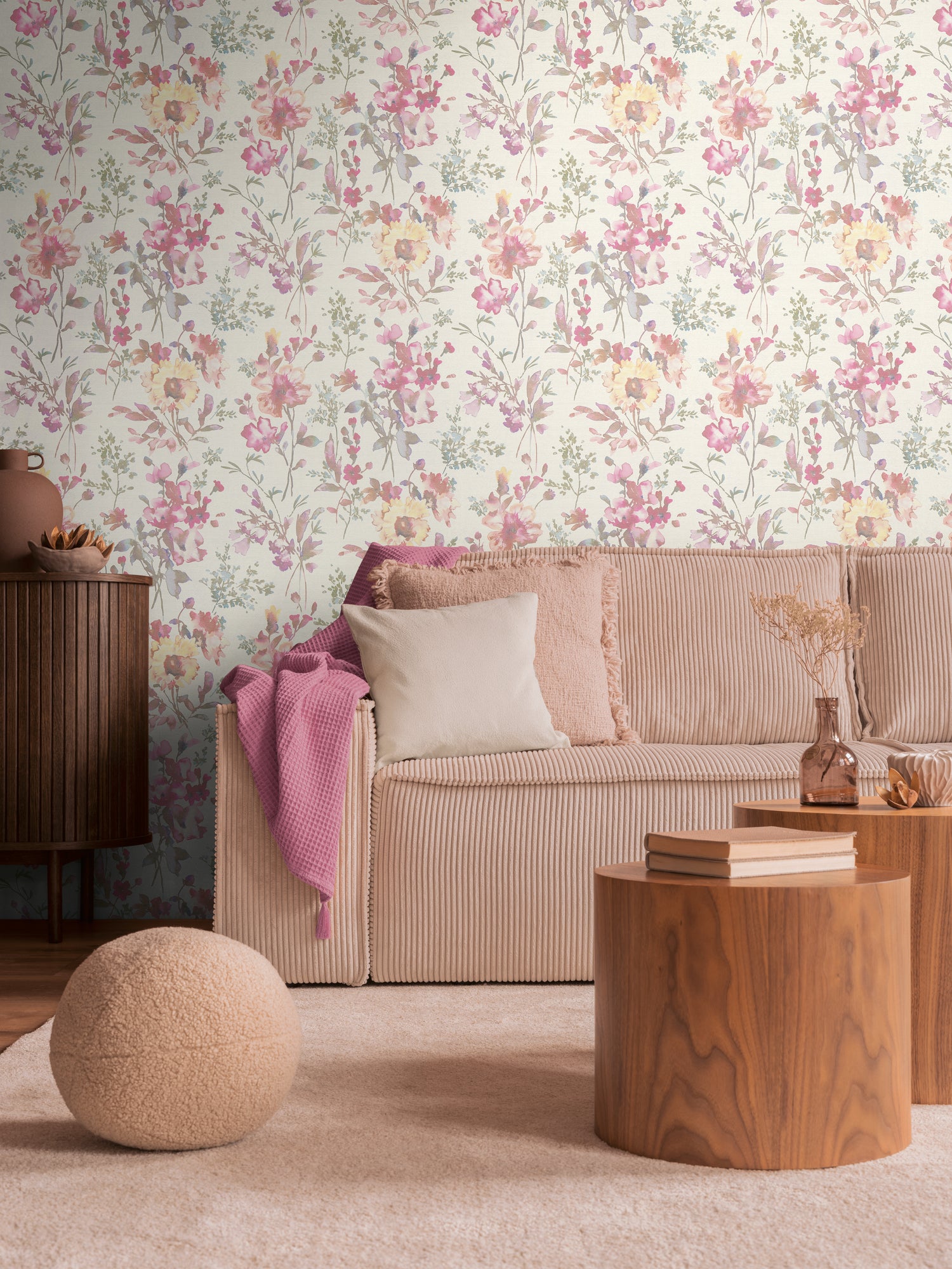 Hochwertige  Tapete aus der Kollektion CosmoLiving in Weiß