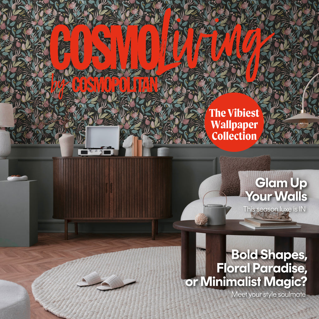 Hochwertige  Tapete aus der Kollektion CosmoLiving in Schwarz