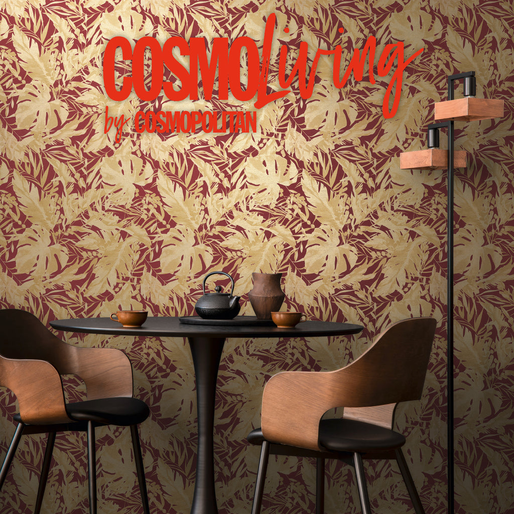 High-Quality Non-Woven Wallpaper Red Jungle