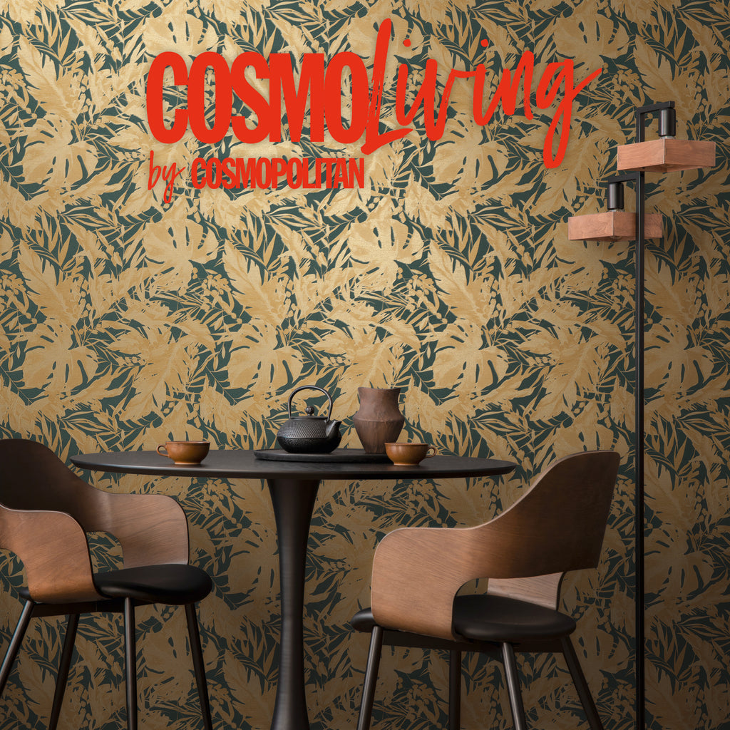 Hochwertige  Tapete aus der Kollektion CosmoLiving in Petrol