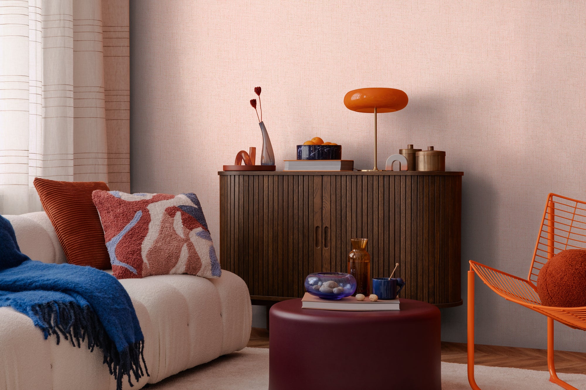 Hochwertige  Tapete aus der Kollektion CosmoLiving in Rosa