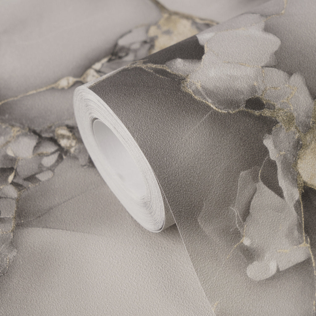 High-Quality Non-Woven Wallpaper Grey Marble