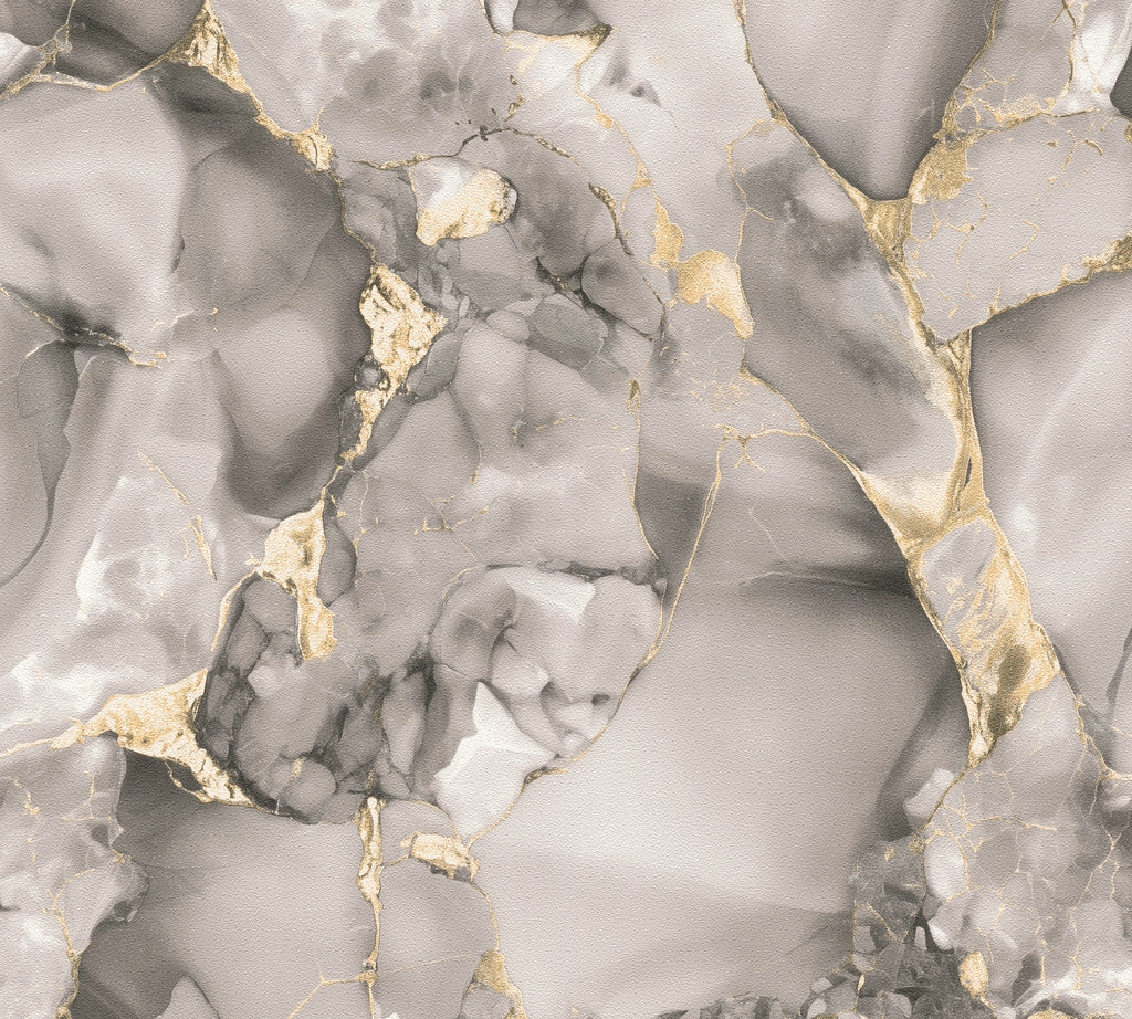 High-Quality Non-Woven Wallpaper Grey Marble