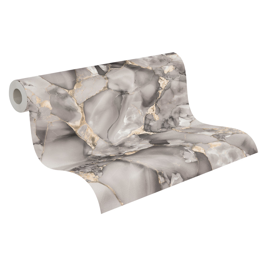 High-Quality Non-Woven Wallpaper Grey Marble
