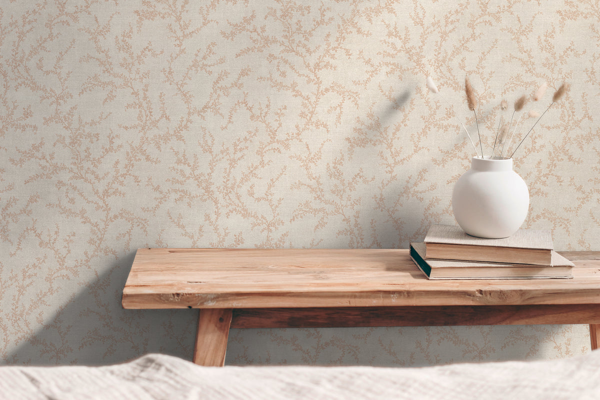 Papel pintado de alta calidad de la colección Hygge III en color crema. 