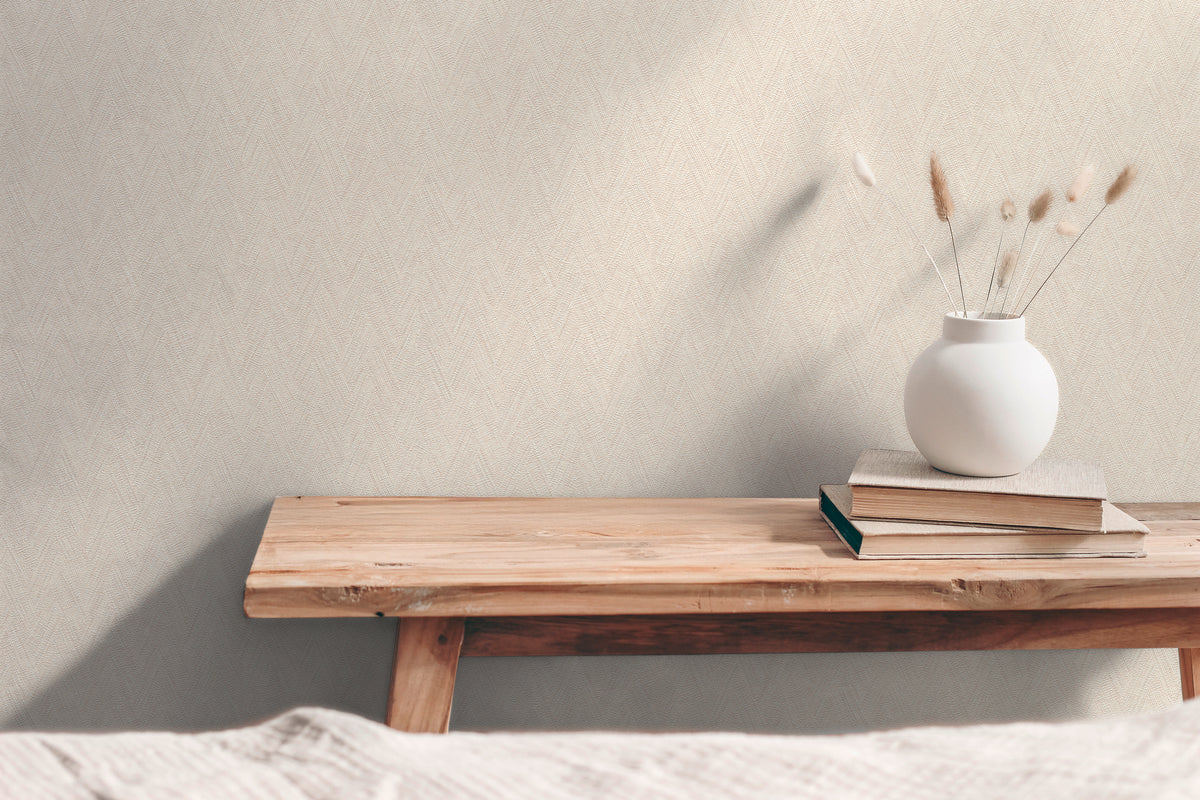 Papel pintado de alta calidad de la colección Hygge III en color blanco 