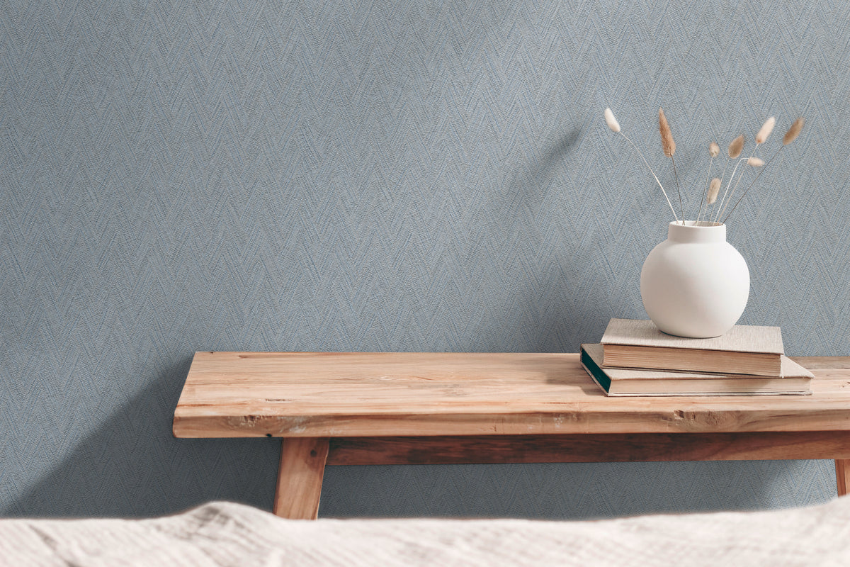 Papel pintado de alta calidad de la colección Hygge III en color azul 