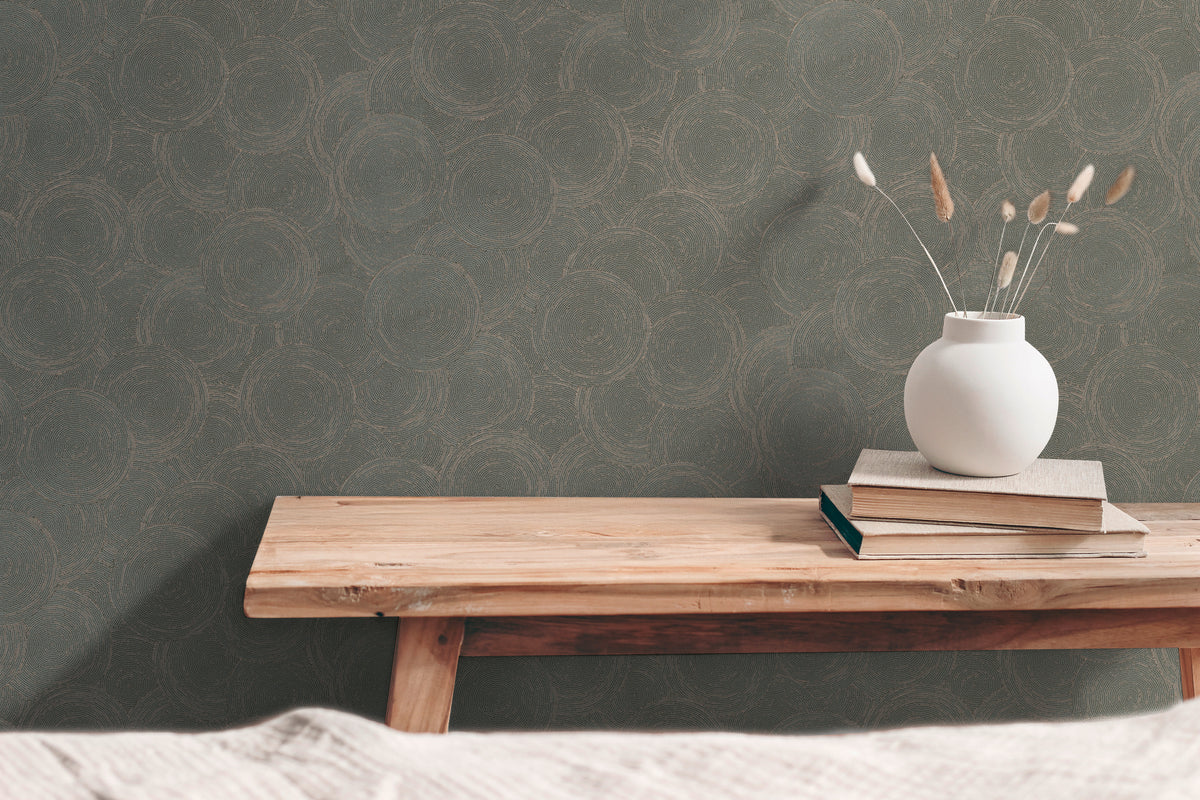 Papel pintado de alta calidad de la colección Hygge III en color gris. 
