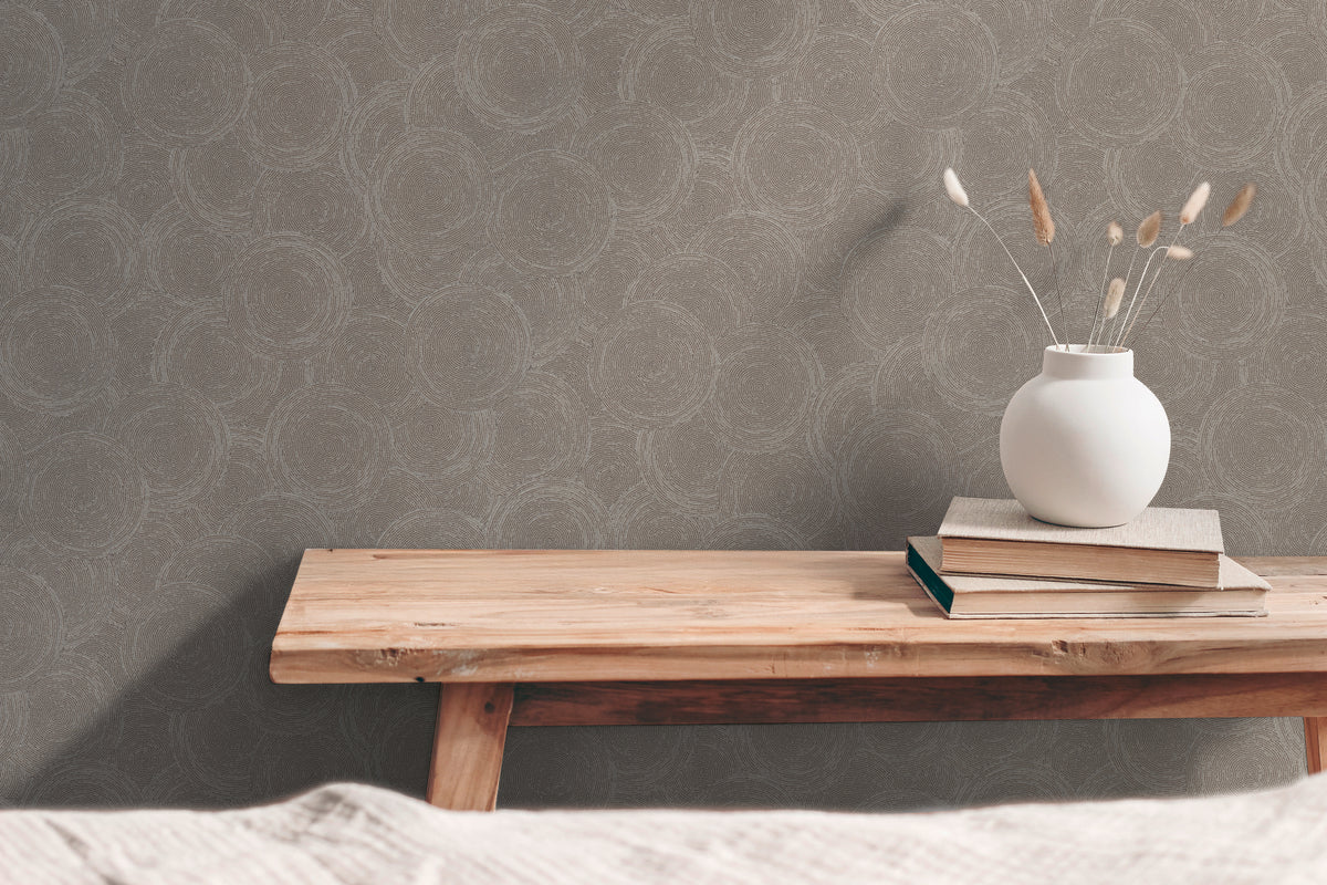 Papel pintado de alta calidad de la colección Hygge III en color marrón 