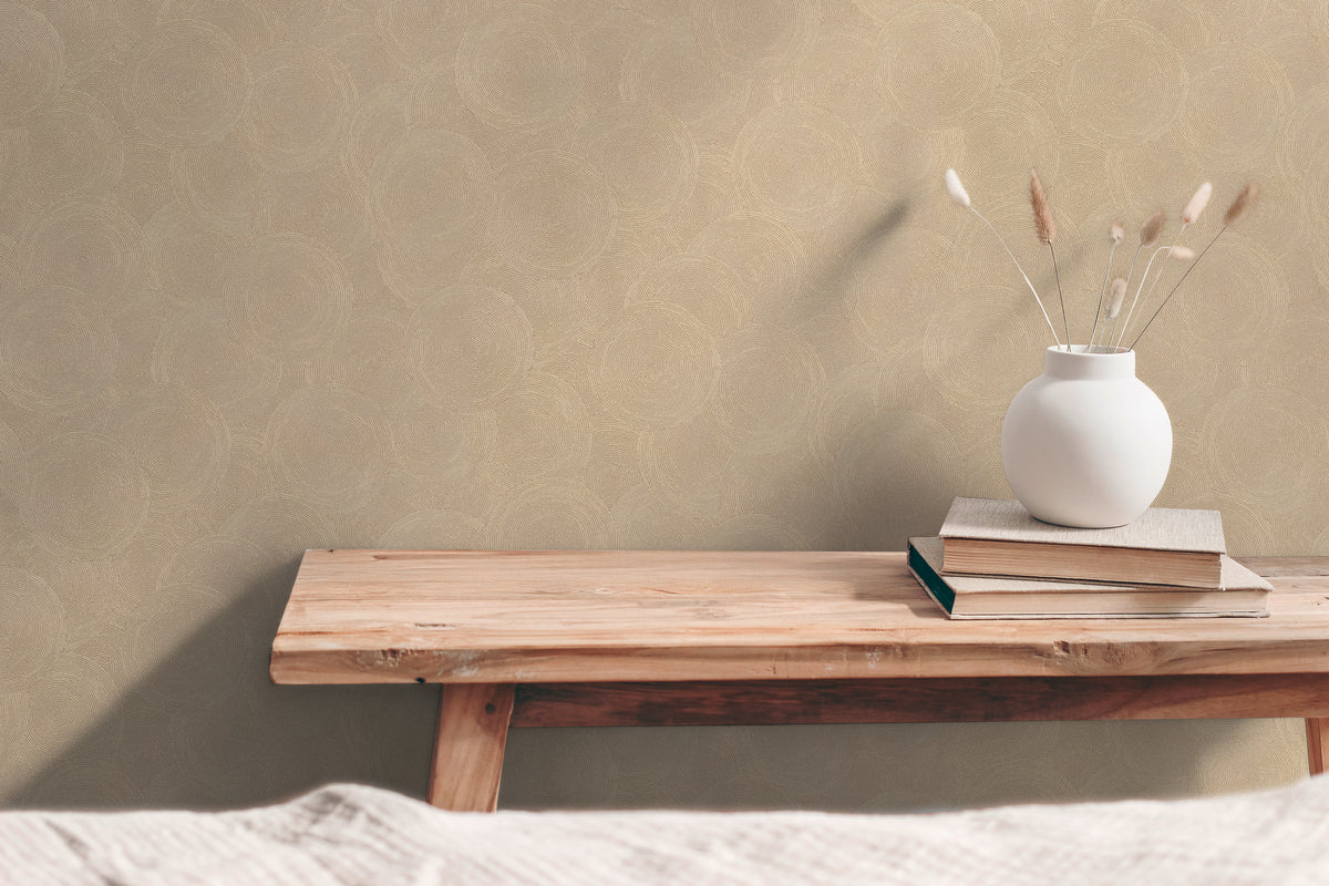 Papel pintado de alta calidad de la colección Hygge III en color beige 
