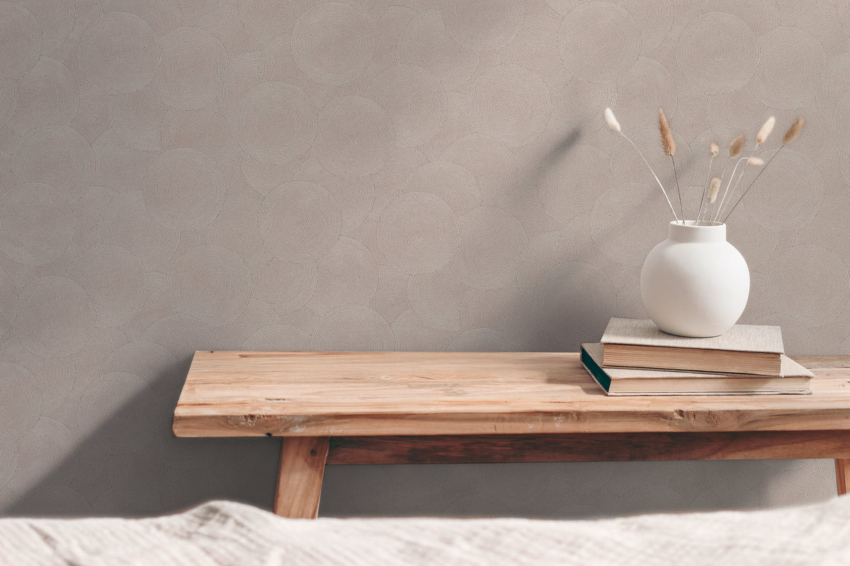 Papel pintado de alta calidad de la colección Hygge III en color beige 