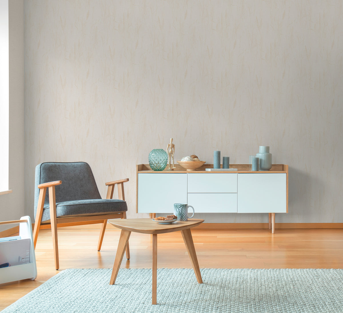 Papel pintado de alta calidad de la colección Hygge III en color beige 