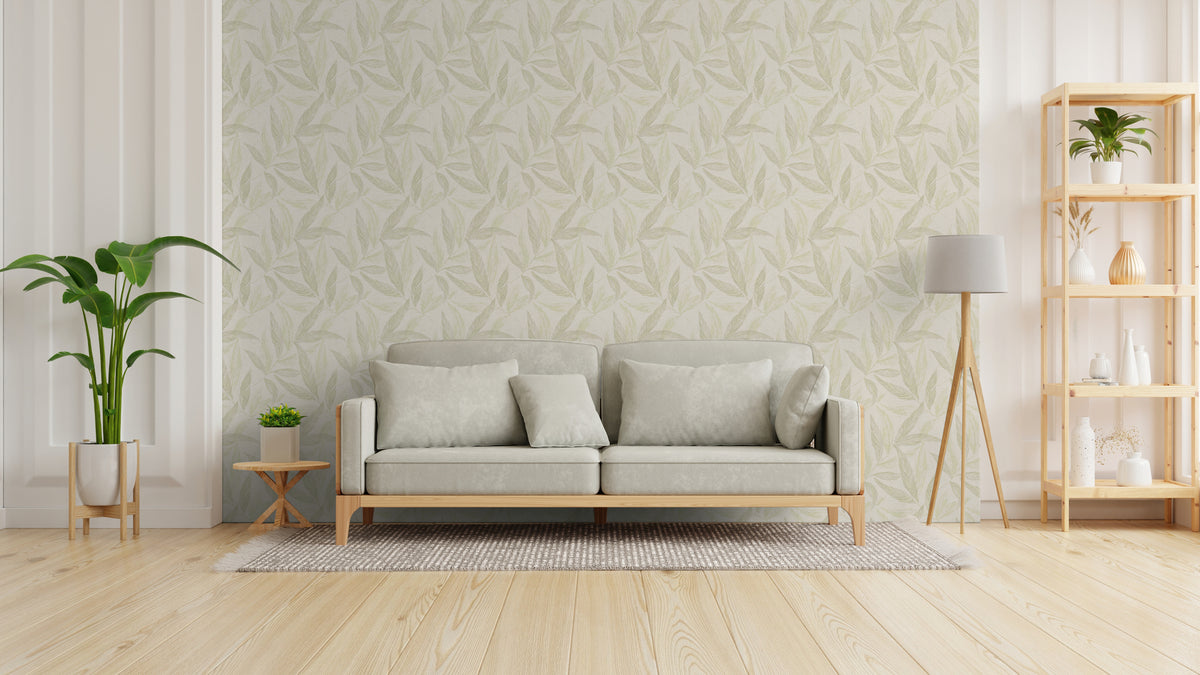 Papel pintado de alta calidad de la colección Hygge III en color crema. 