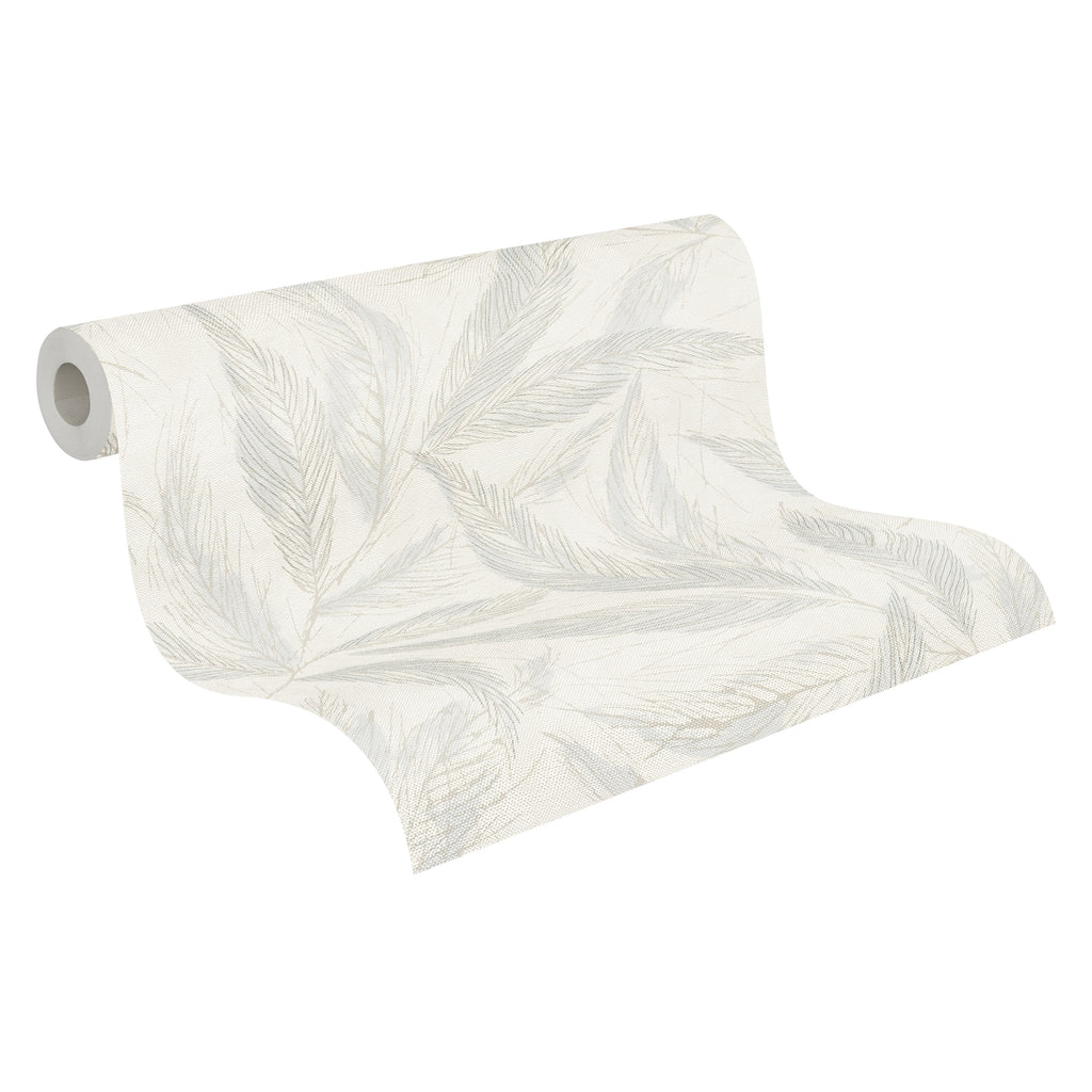 High-quality Non-Woven Wallpaper White Natural