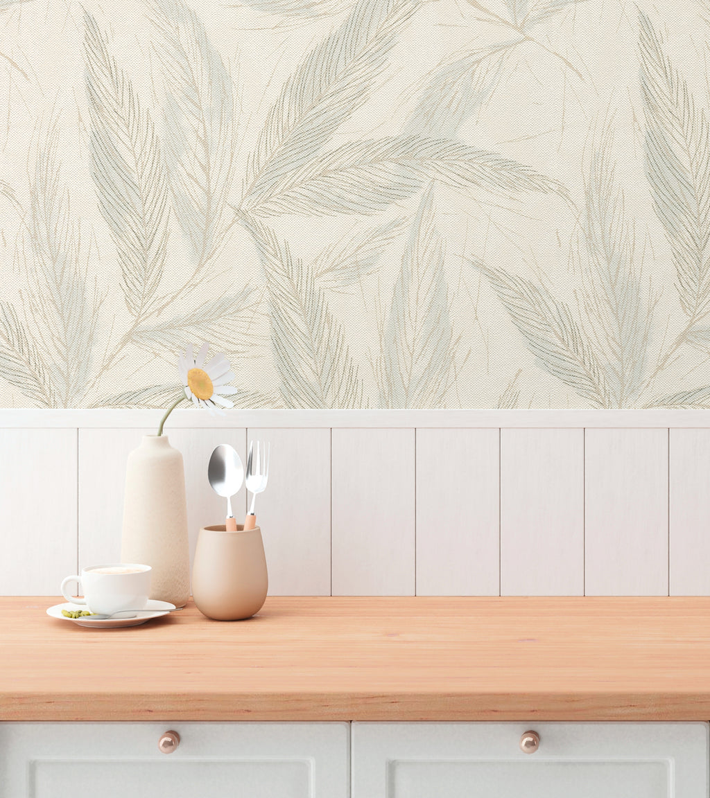 High-quality Non-Woven Wallpaper White Natural