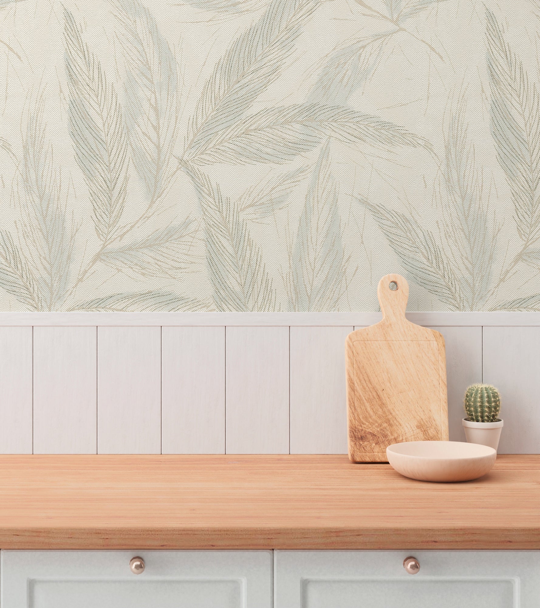 High-quality Non-Woven Wallpaper White Natural