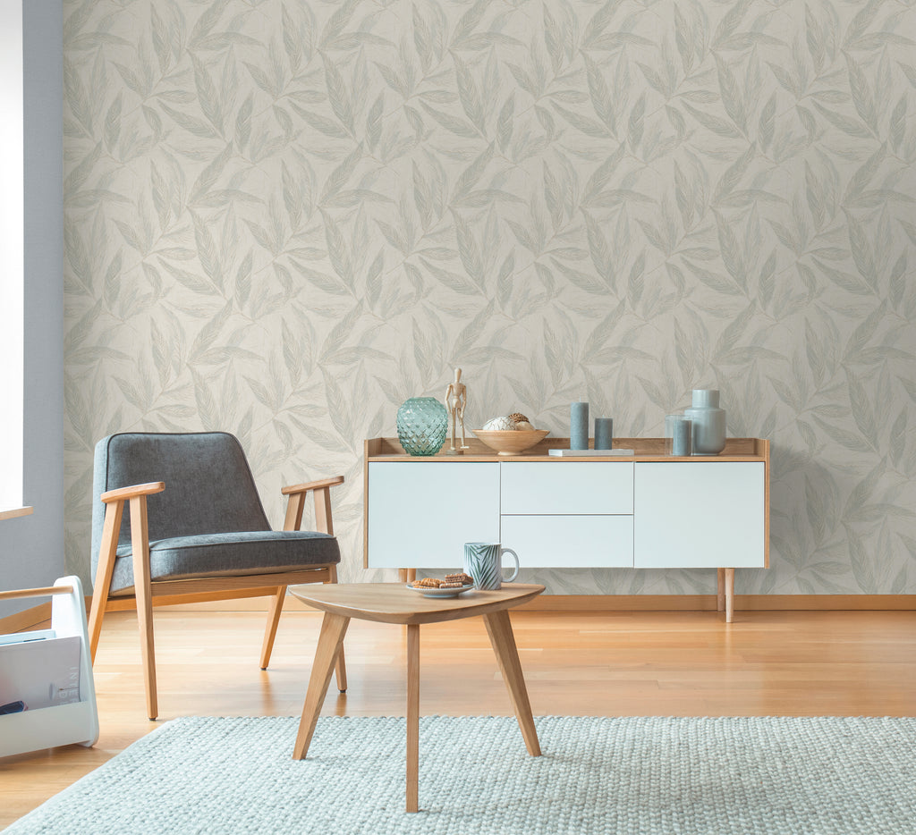 High-quality Non-Woven Wallpaper White Natural
