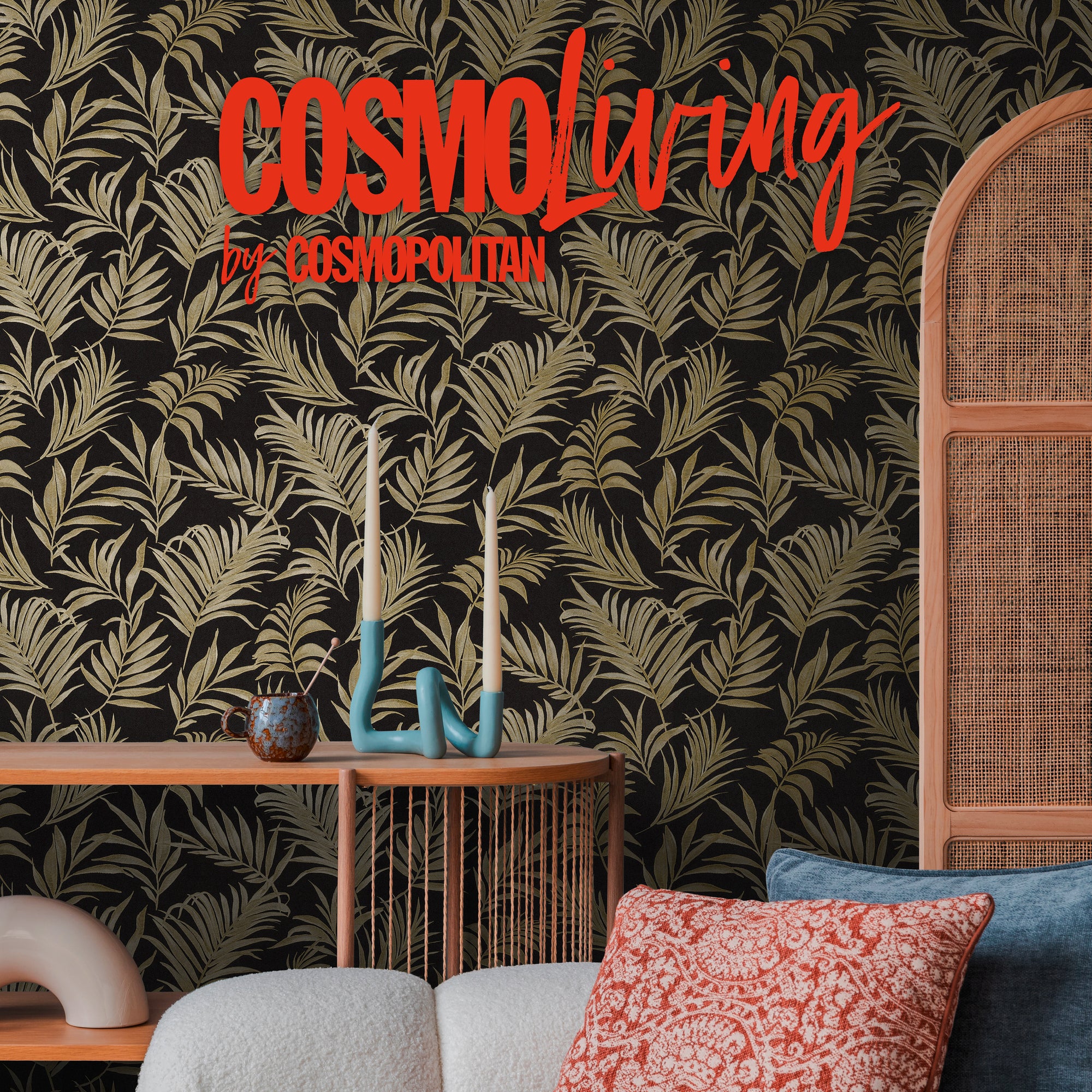 Hochwertige  Tapete aus der Kollektion CosmoLiving in Blau