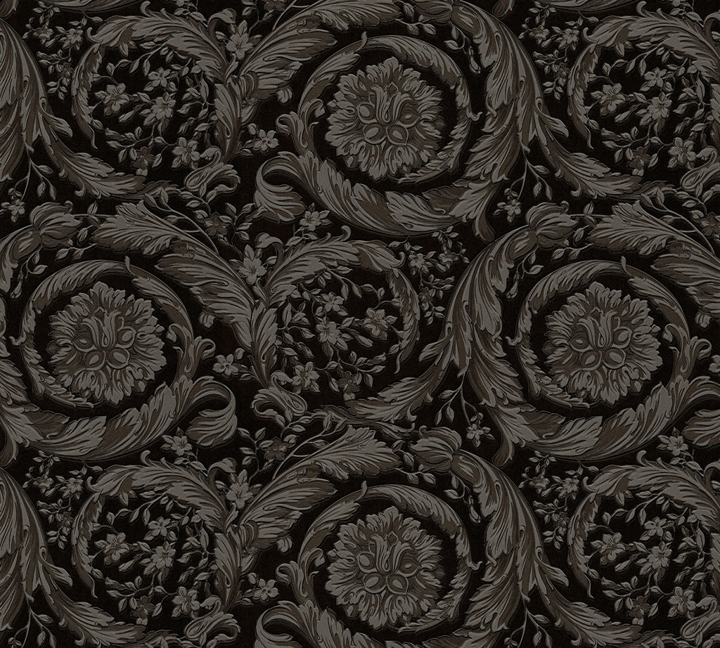 Versace 6-Vliestapete Vinyltapete Grau Floral
