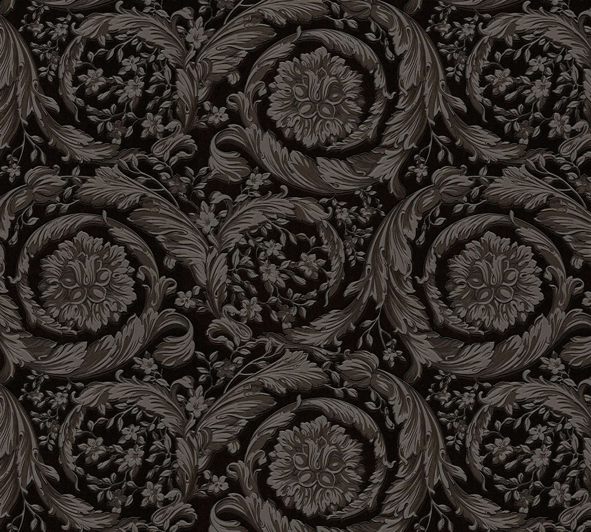 Versace 6-Vliestapete Vinyltapete Grau Floral