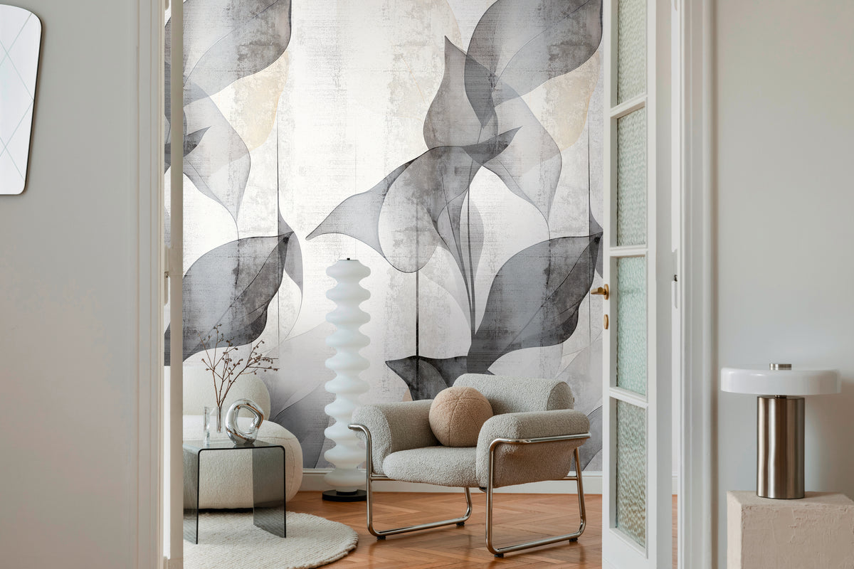 Papel pintado de alta calidad de la colección CosmoLiving en color gris. 