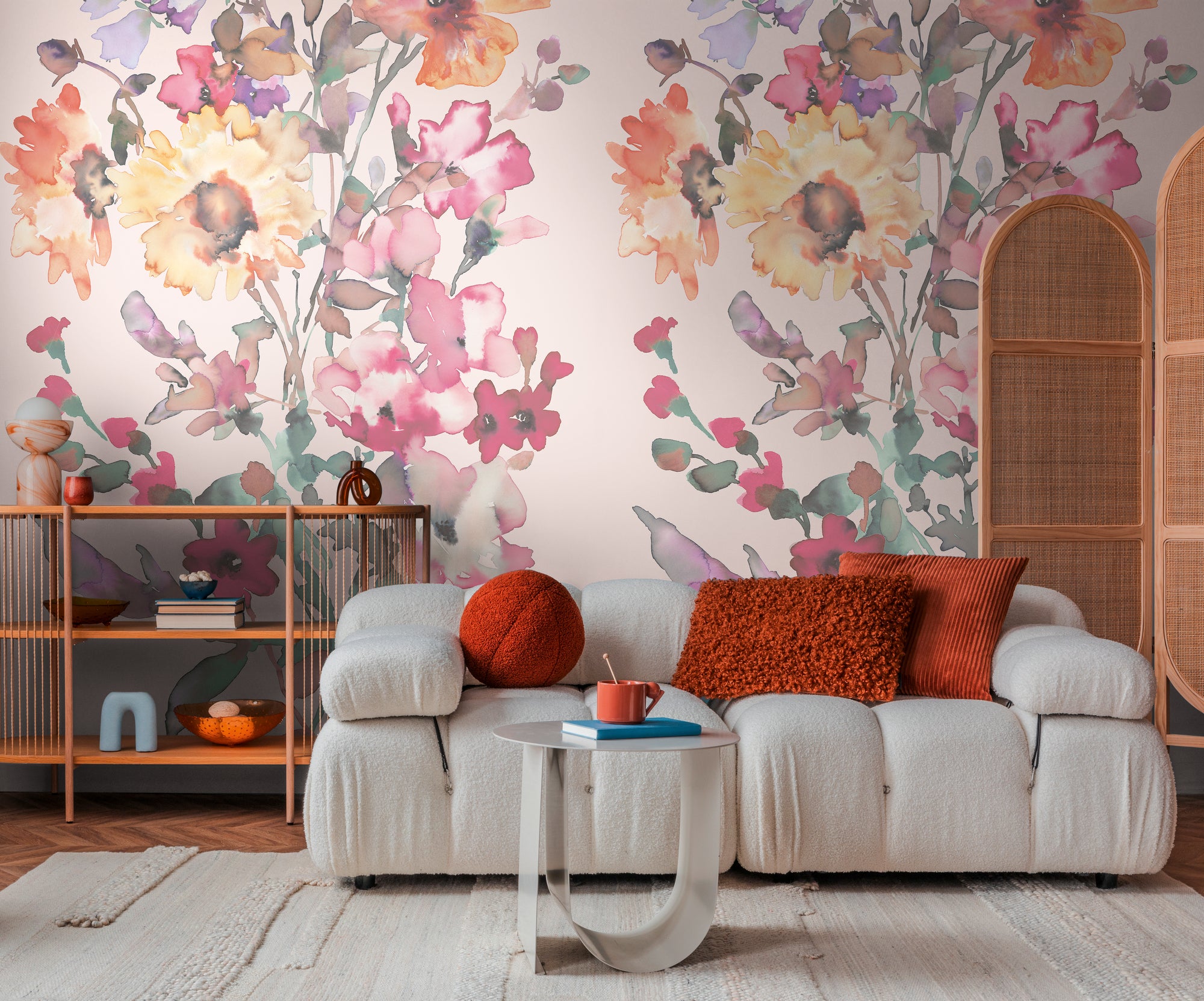 Hochwertige  Tapete aus der Kollektion CosmoLiving in Rosa