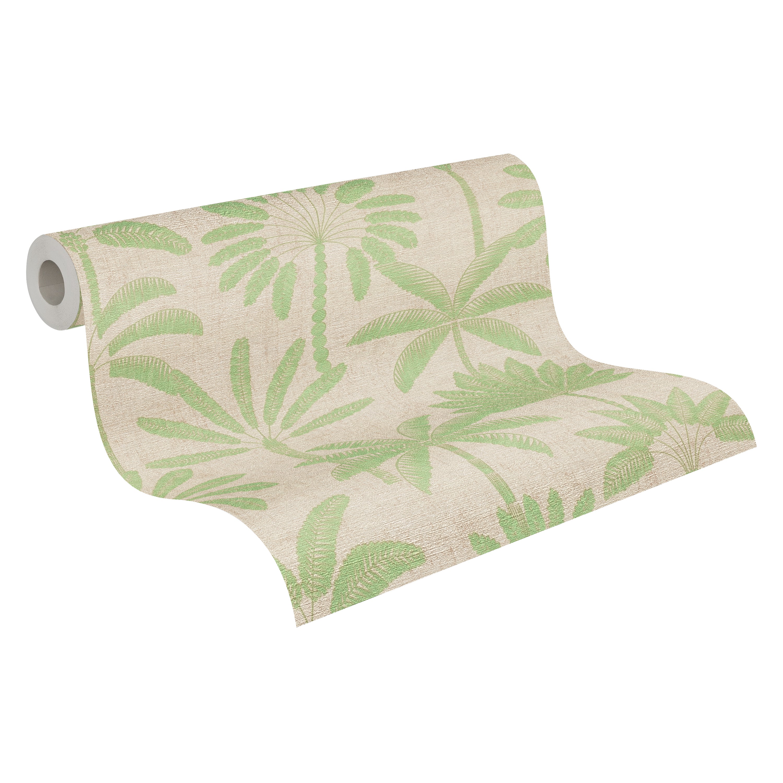 Cuba II-Vliestapete Vinyltapete Beige Dschungel