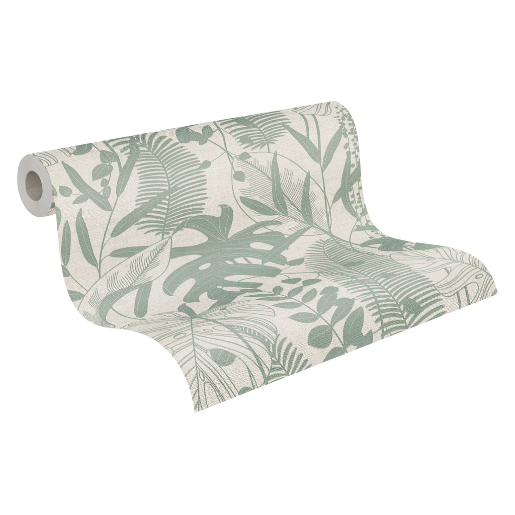 Cuba II-Vliestapete Vinyltapete Creme Dschungel