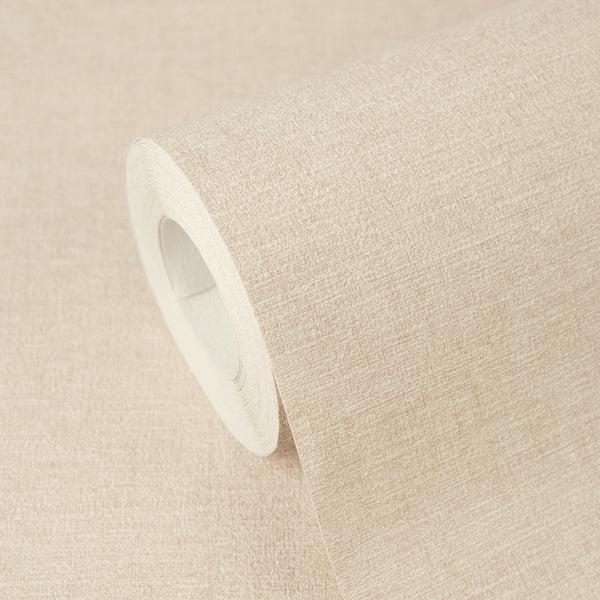 Hochwertige Vliestapete Beige Unitapete