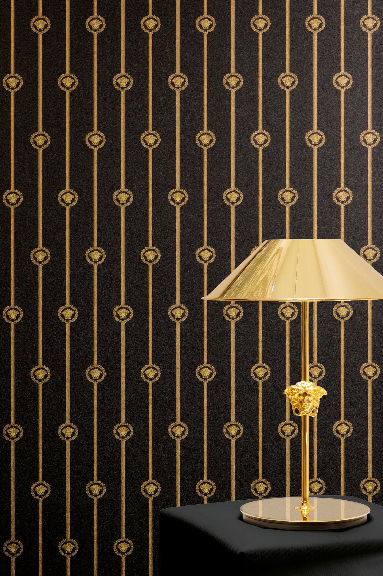 Versace 6-Vliestapete Vinyltapete Schwarz Streifentapete