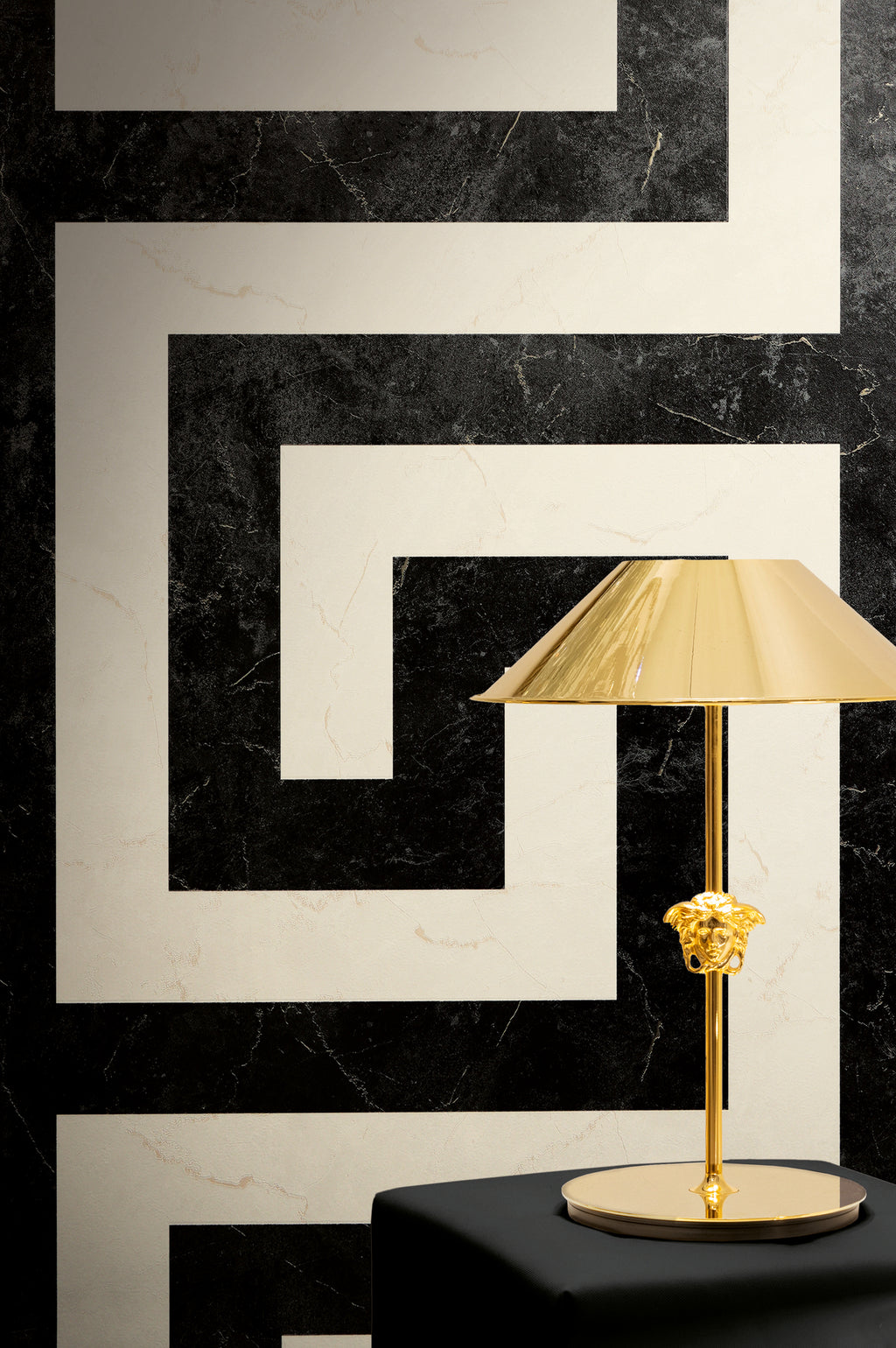 Versace 6-Vliestapete Vinyltapete Schwarz Maander