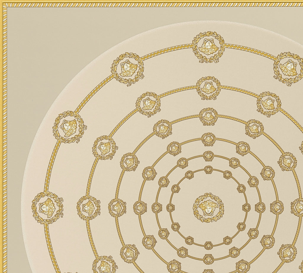 Versace 6-Vliestapete Vinyltapete Beige Medusakopf