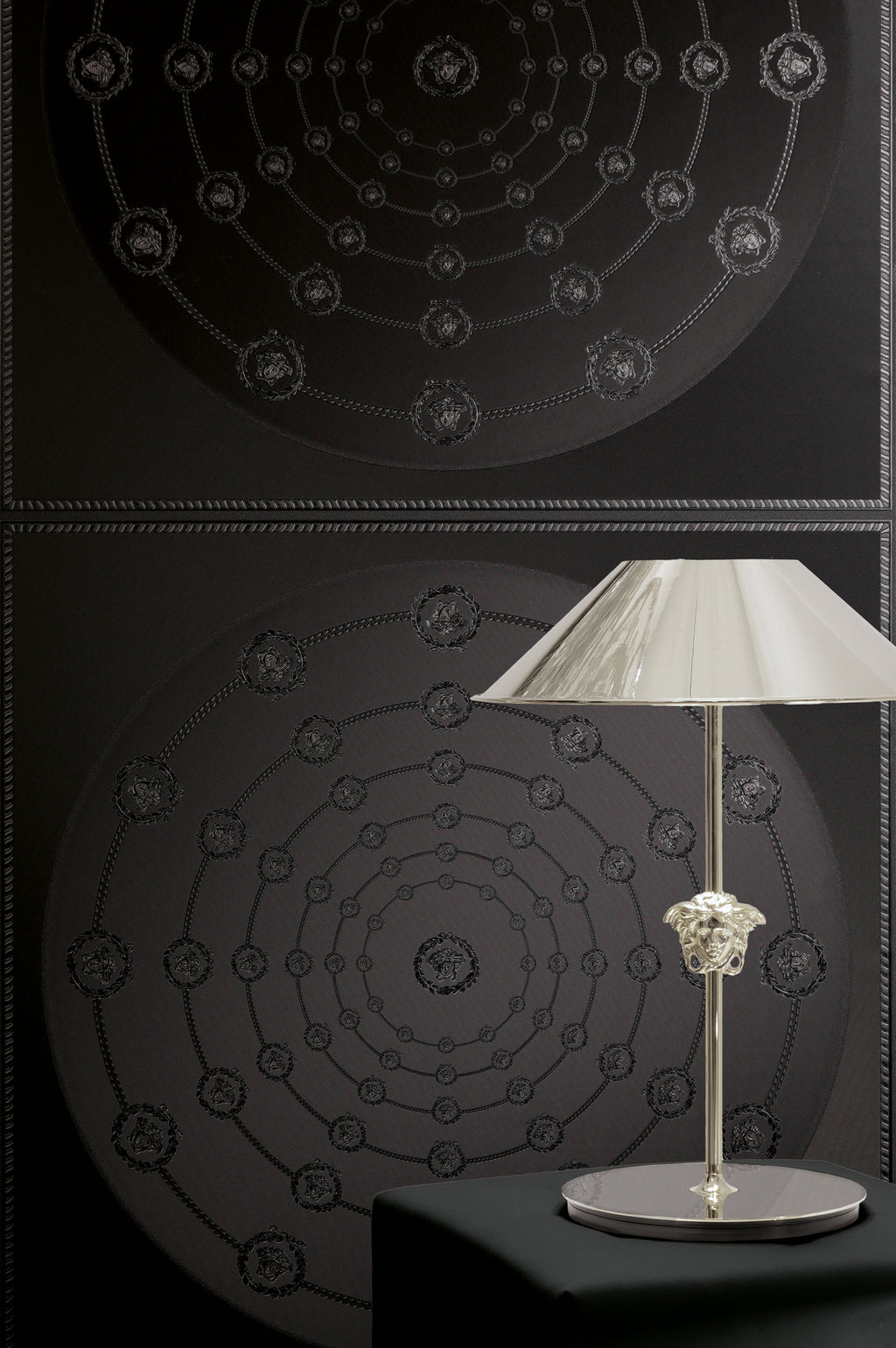 Versace 6-Vliestapete Vinyltapete Schwarz Medusakopf